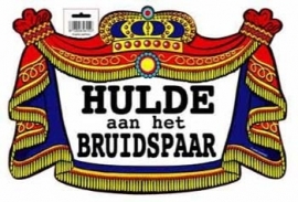 huldebord hulde aan het bruidspaar