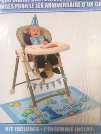 1e verjaardag Kinderstoel versierset  jongen