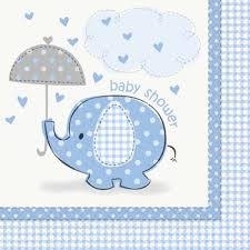 servetten baby shower bleu