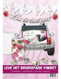 party set huwelijk /leve het bruidspaar