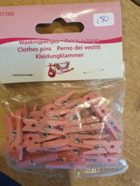 Mini knijpertjes  roze