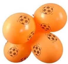 oranje ballon met voetbal