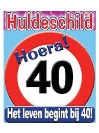 hulde verkeersbord 40