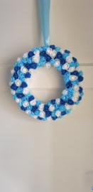 Roosjes krans blauw