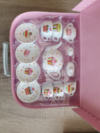 koffertje theeserviesje cupecake