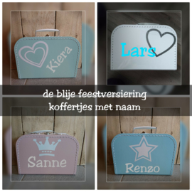 Koffertje met naam blauw