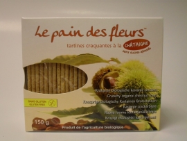 Le pain des fleurs krokante biologische kastanje crackers 150 gr