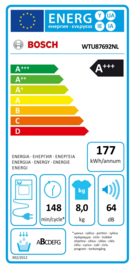 BOSCH WTU87692NL WARMTEPOMPDROGER EXLUSIV