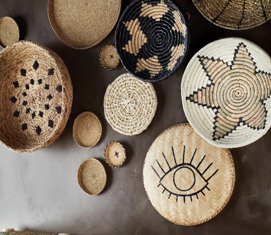 Wanddecoratie / tray bamboe oog Madam Stoltz