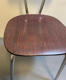 Formica stoel houtdessin (2x)