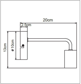 Wandlamp boog zwart