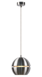 Hanglamp globe mat chroom