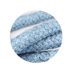 Textielsnoer blauw Natural 3 polig