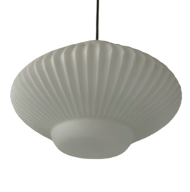 Hanglamp geplooid glas mat opaal