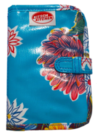 Portefeuille Crisantemo blauw