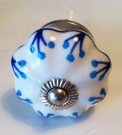 Knop geschulpt blauw