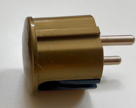 Stekker haaks met randaarde goud