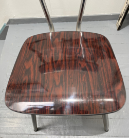 Formica stoel houtdessin (2x)
