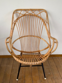 Vintage rotan fauteuil, zeldzaam model
