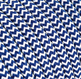 Textielsnoer d.blauw-wit zebra