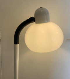 Vintage vloerlamp met kunststof kap wit