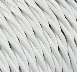 Textielsnoer gedraaid wit 3 polig
