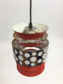 Vintage hanglamp oranje-chroom