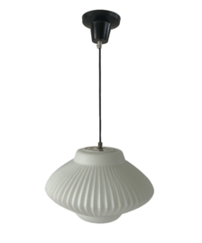 Hanglamp geplooid glas mat opaal