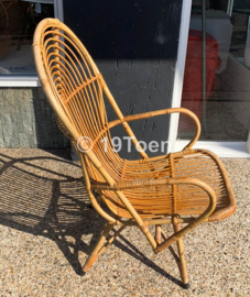 Vintage rotan fauteuil