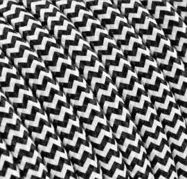 Textielsnoer zwart-wit zebra