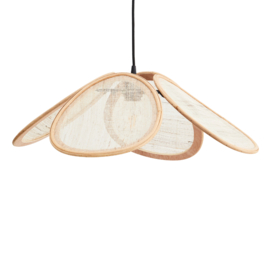 Rotan hanglamp met linnen Madam Stoltz