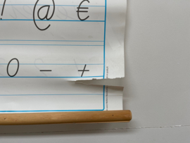 Schoolkaart "schrijven op de basisschool"