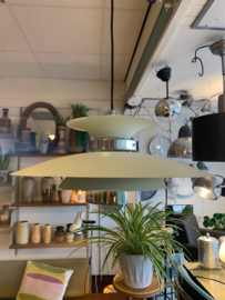 Hanglamp 'Danish' wit-softgreen - chroom