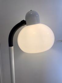 Vintage vloerlamp met kunststof kap wit