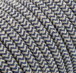 Textielsnoer zand-jeans zebra