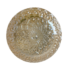 Plafonnière amberkleurig glas