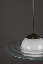 Hanglamp Saturn met glasplaat ringen