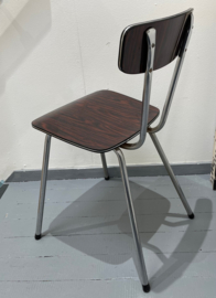 Formica stoel houtdessin (2x)