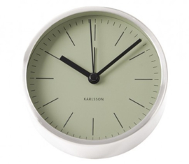 Alarm clock / wekker Minimal rvs-groen