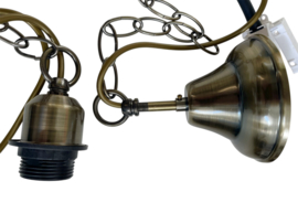 Snoerpendel met ketting brons voor kap