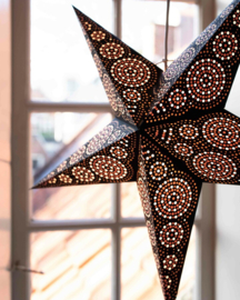 Kerstster Marrakesh black/white 60cm