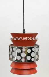 Vintage hanglamp oranje-chroom