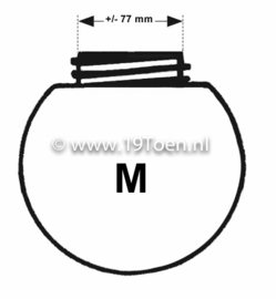 Schroefbol houder schuin maat M roomwit