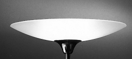 Vloerlamp Deco + glas ets