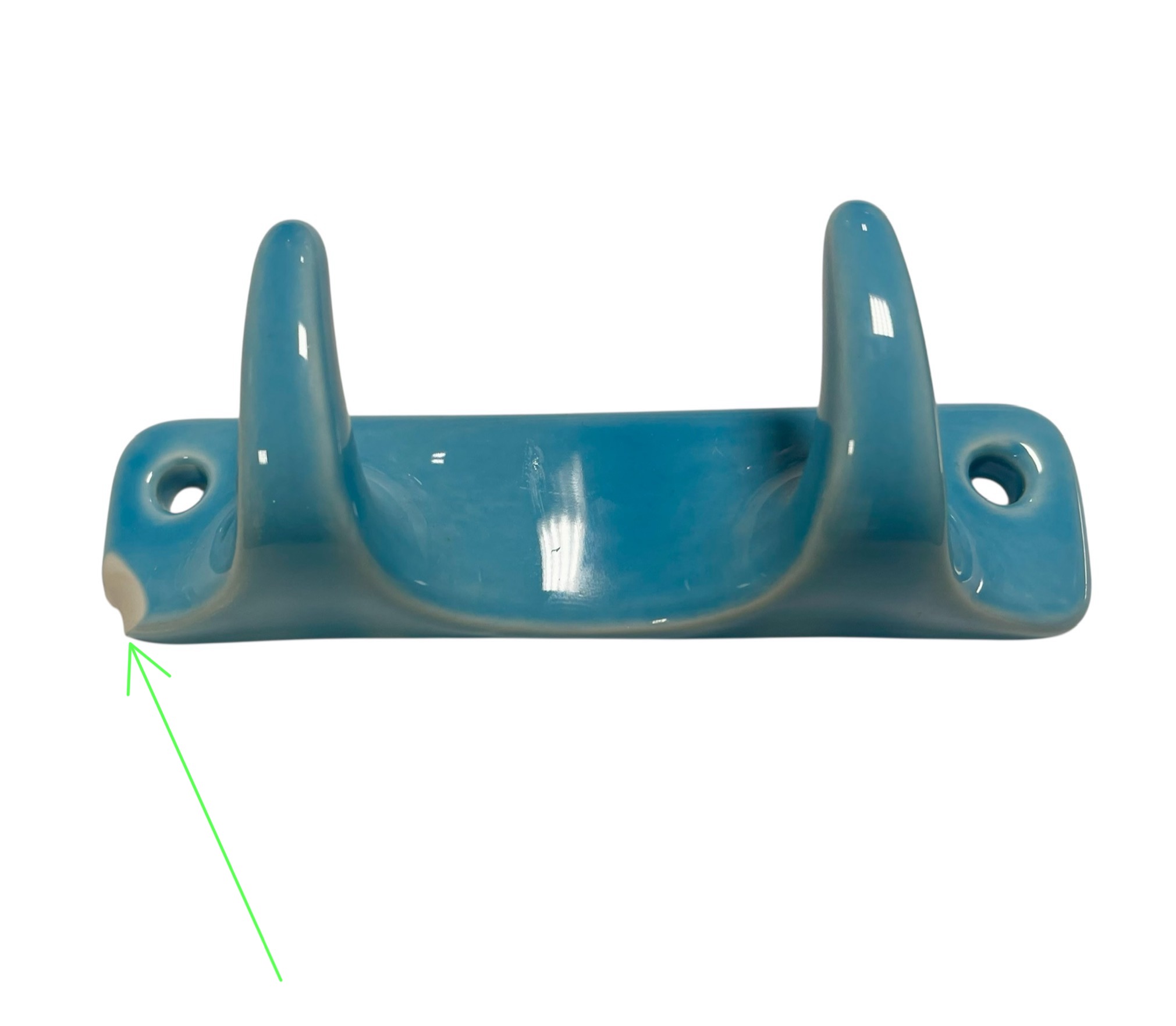 Porselein haak turquoise 2