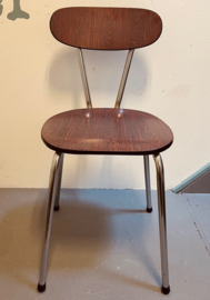 Formica stoel houtdessin (2x)