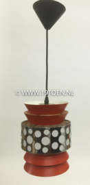 Vintage hanglamp oranje-chroom