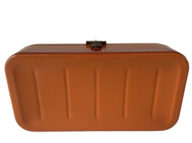 Emaille broodtrommel oranje
