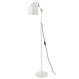 Dynamo vloerlamp wit mat