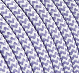 Textielsnoer lila-wit zebra